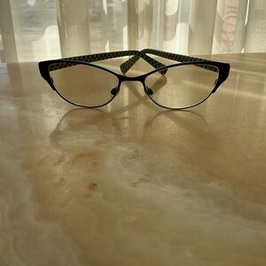 Lafont Issy & Irma navy with blue green check temples